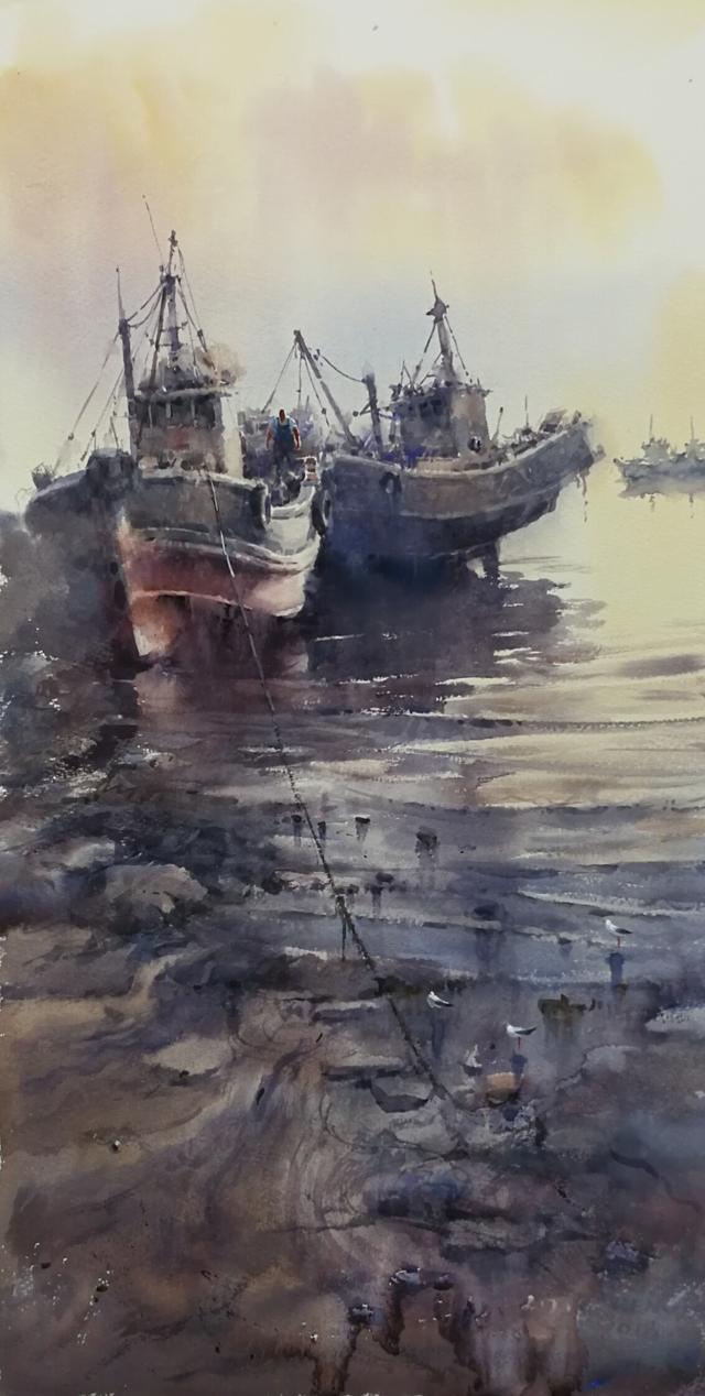 《阳阳说画推介画家》青岛,李家成水彩作品欣赏