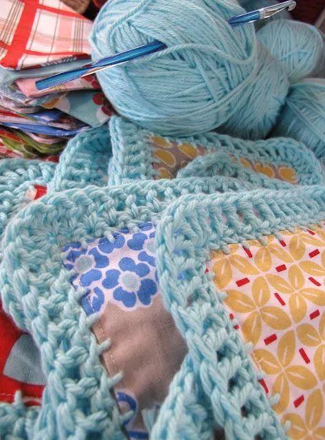 碎布头旧床单统统别扔毛线这样钩一起好用还好看