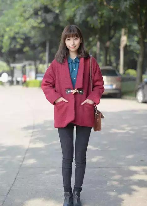 1米55的小个子美眉穿搭出1米63的身材,真人接地气穿搭示范