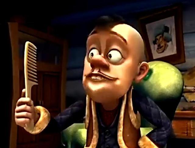 熊出没光头强也有用上梳子的一天长出头发的他年轻了好几岁