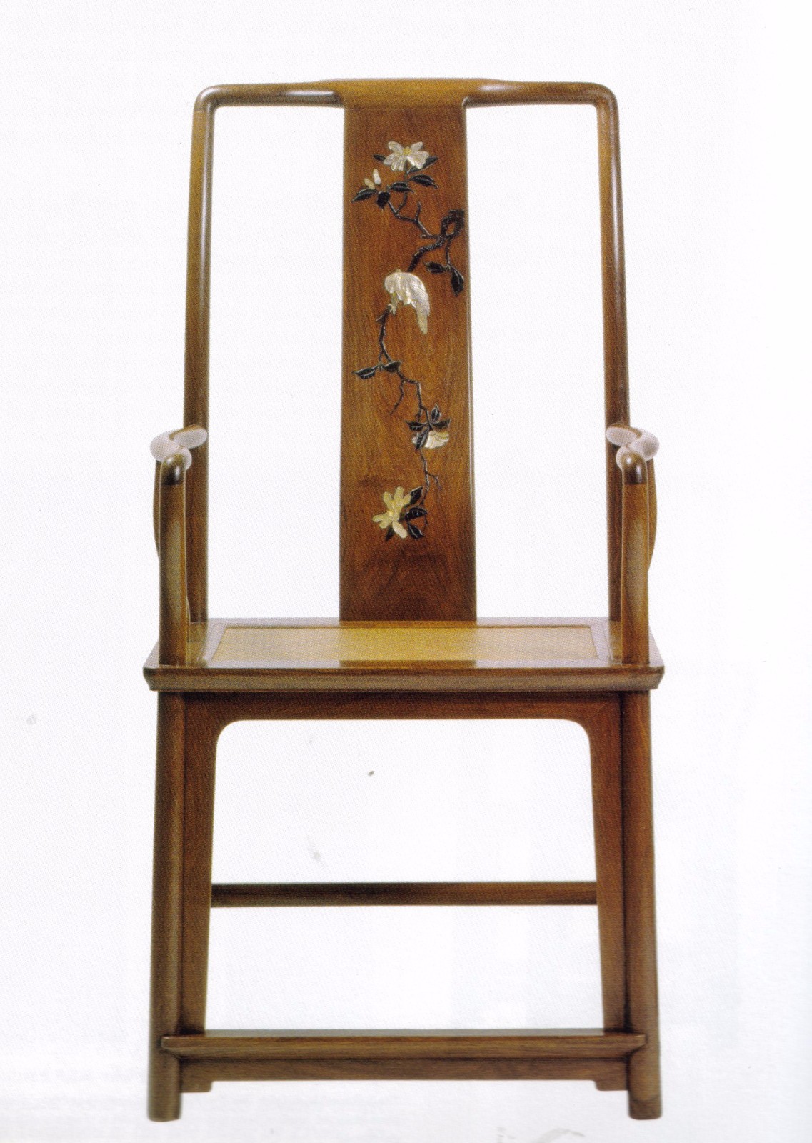 袭明| 两对明式黄花梨高靠背嵌百宝南官帽椅鉴赏