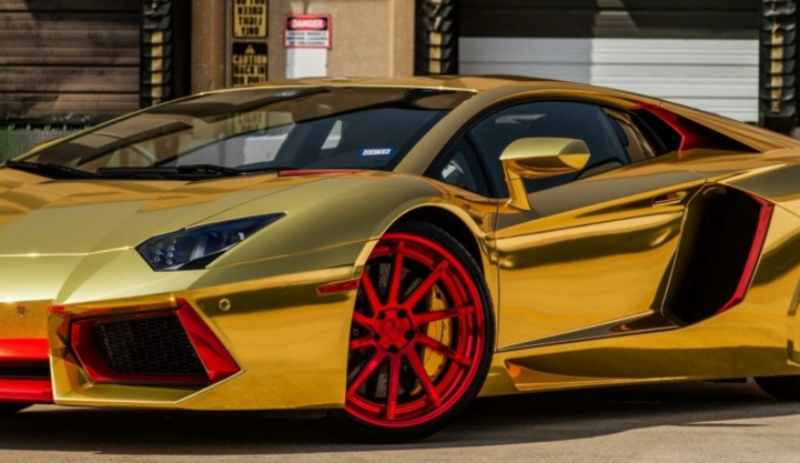 兰博基尼aventador电镀金