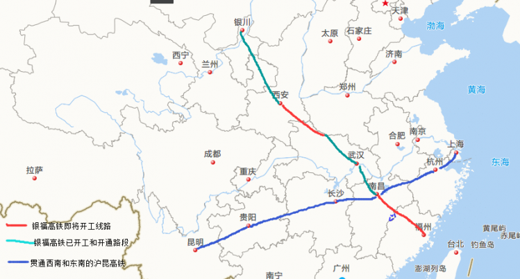 高铁福建到银川正在修建一条350时速高铁经过你家乡吗
