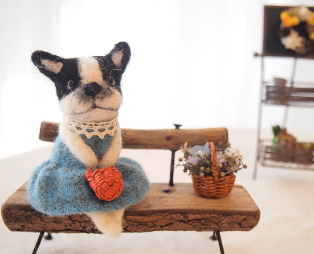 艺术家kuroinu的羊毛毡作品,小刺猬太可爱了,猪猪有些撩人