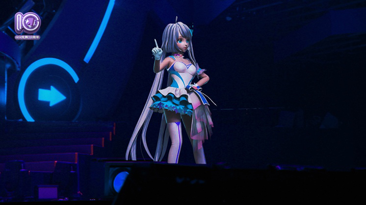 随后登场的花花唱完爆燃歌曲《齐天》之后,更是在台上对这位虚拟偶像