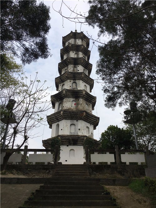 周末,行走在连江"含光塔"湿地公园上