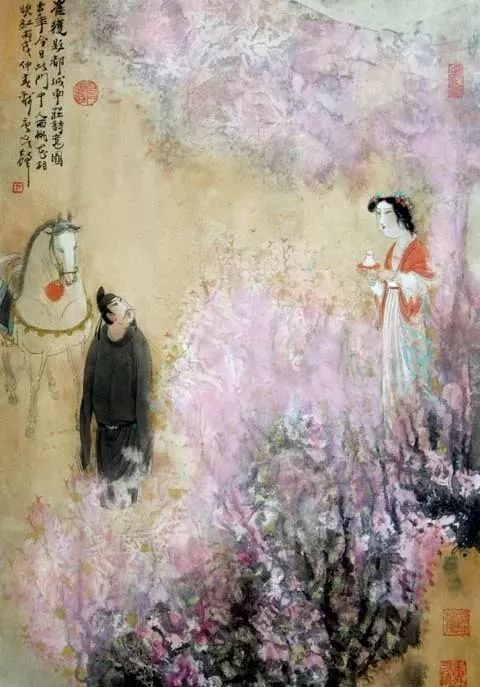 人面不知何处去桃花依旧笑春风崔护