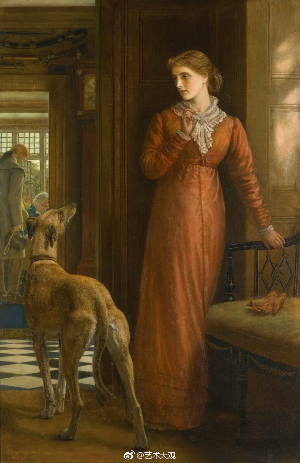 英国油画名家阿瑟·休斯(1830-1915年)16岁时就学于伦敦设计学校,曾