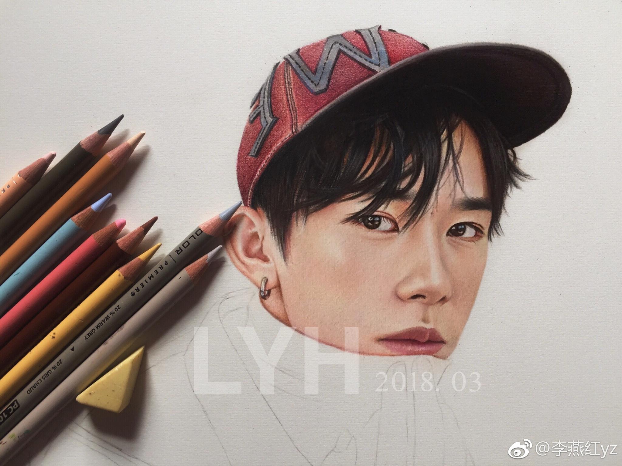 易烊千玺 (霹雳马彩铅获多福细纹纸) 投稿