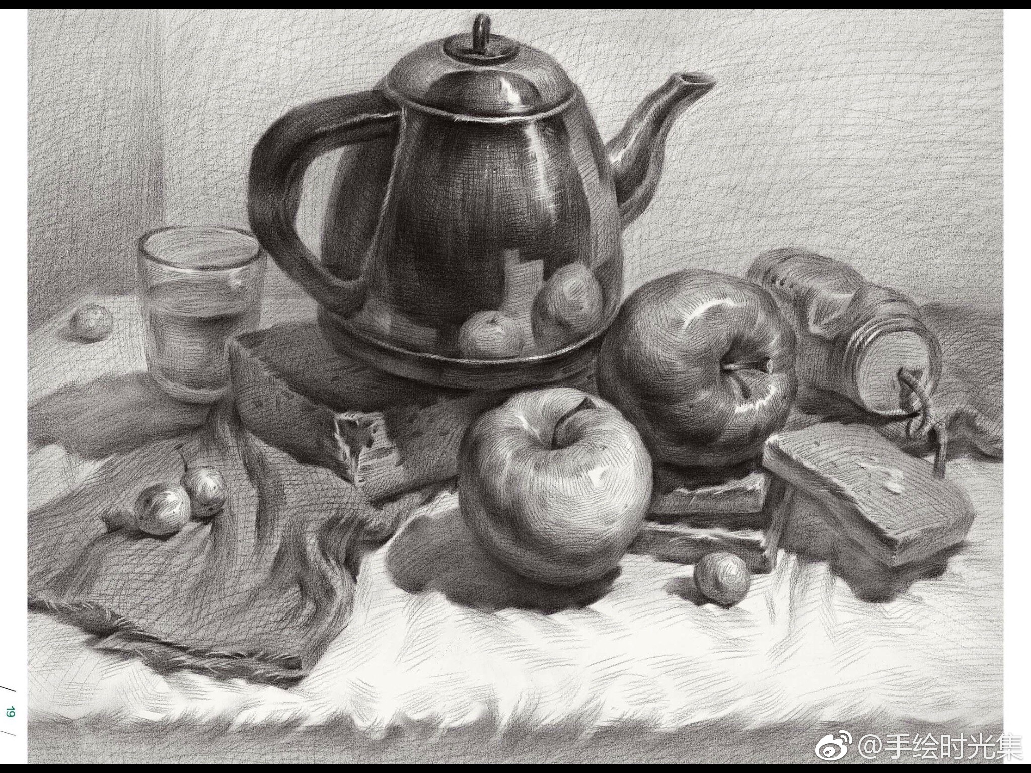 一组素描材料炭笔投稿精质教学朱启鹏