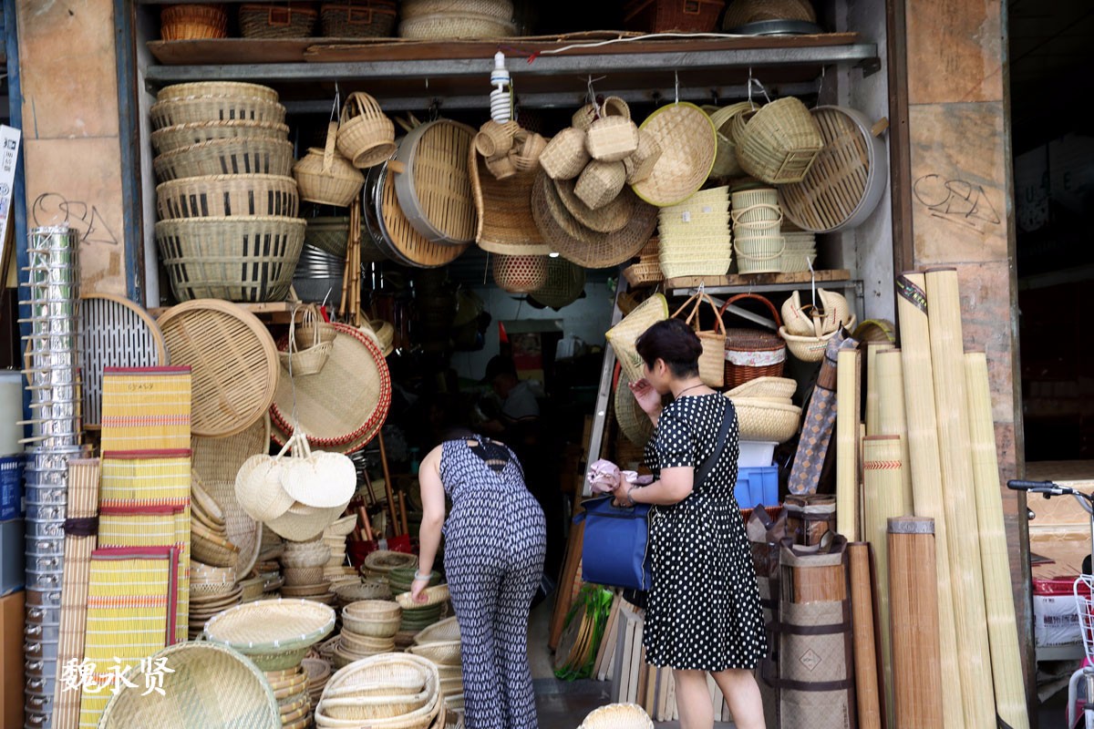 西安竹笆市一条专卖竹制品的古老街道