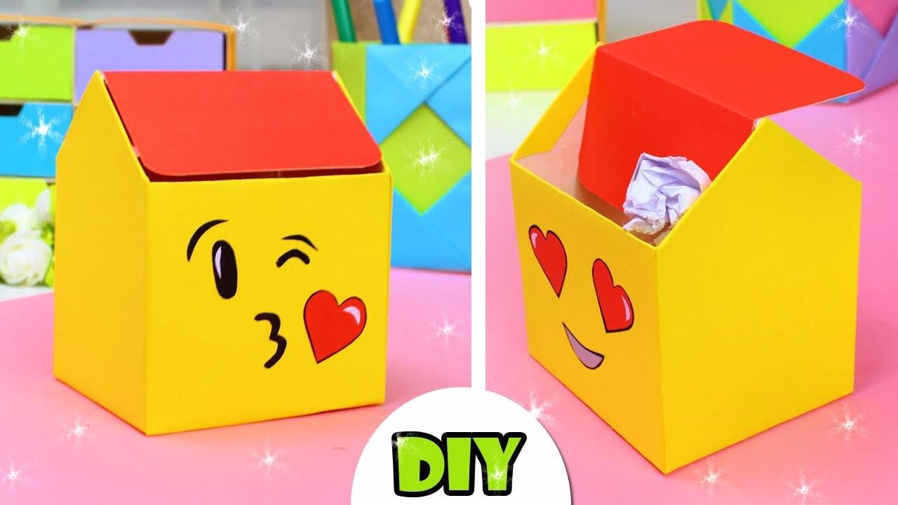 手工制作又萌又实用的手工迷你垃圾桶,给你一个整洁干净的桌面!