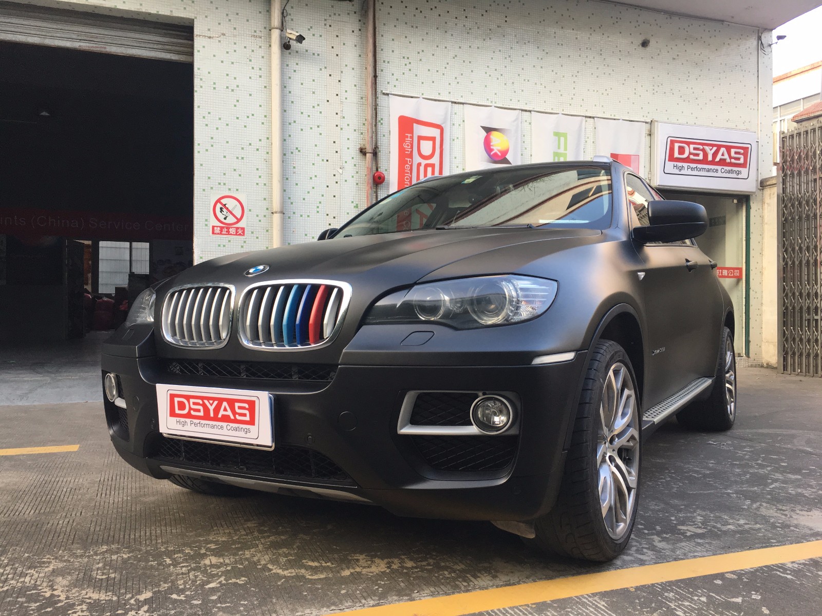 宝马x6改色杜雅金属哑光黑案例