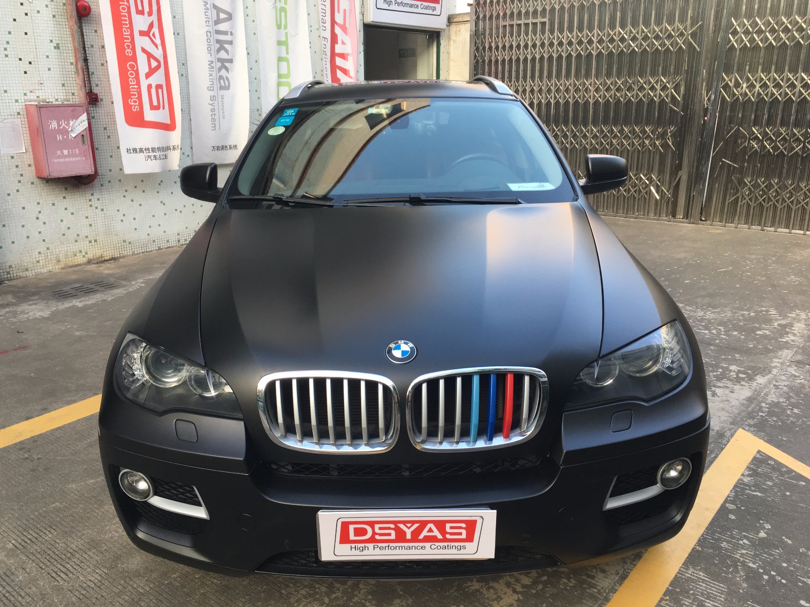 宝马x6改色杜雅金属哑光黑案例