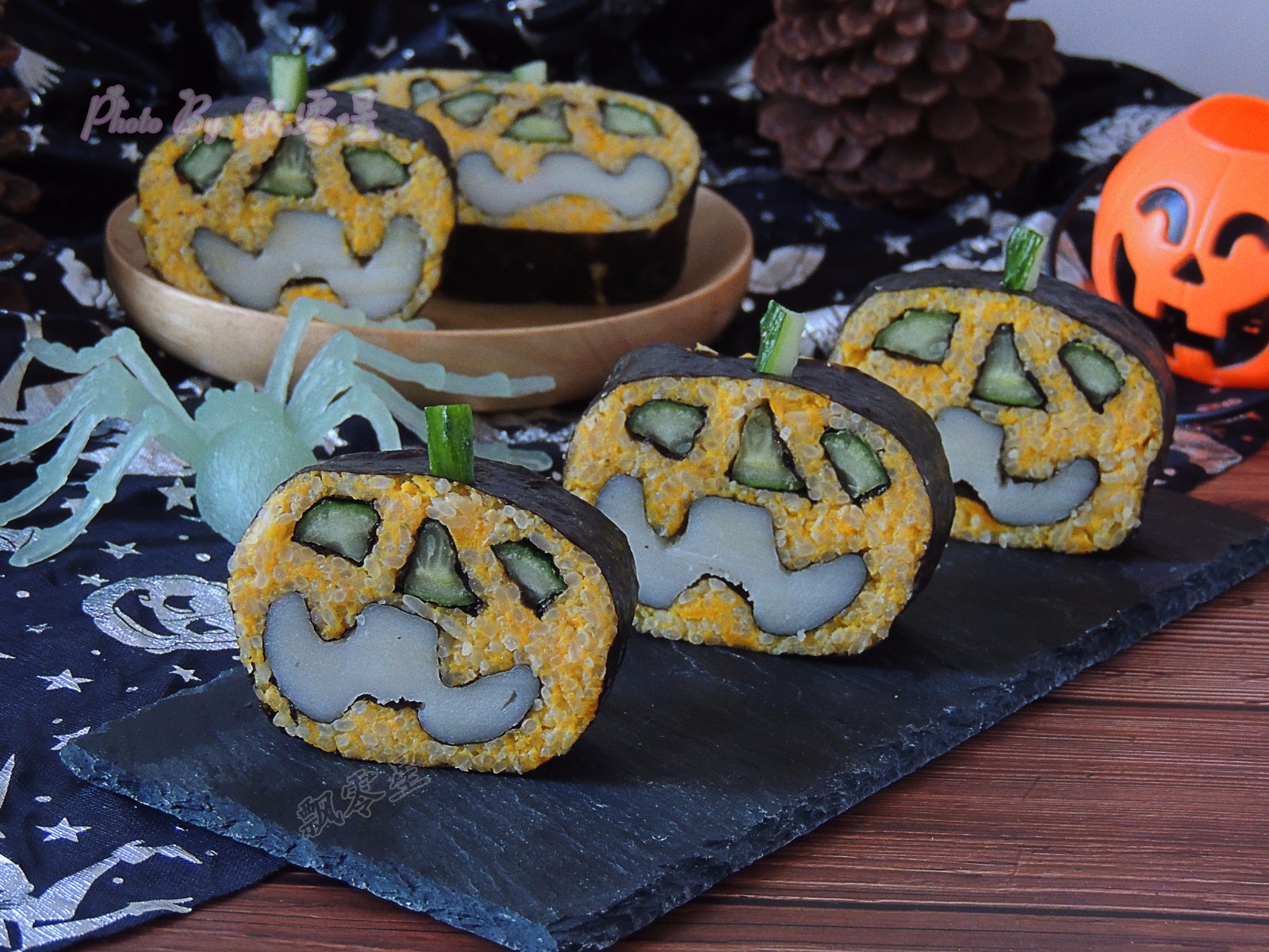 万圣节就是要搞怪,南瓜灯寿司,好看好吃还管饱,孩子超级喜欢