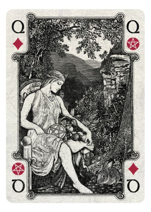 复古卡牌上的插画设计