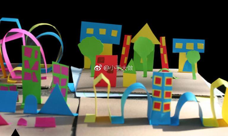 纸手工,你眼里的城市是哪个?用纸凹一个城市吧!paper city
