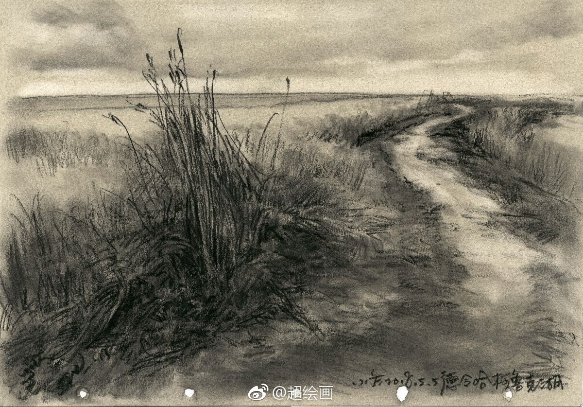 于小冬5月份写生作品风景速写