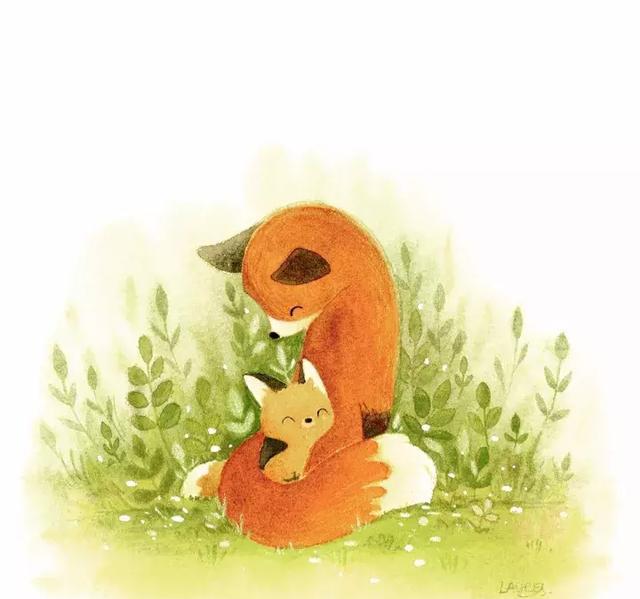小动物插画看完心里暖暖的