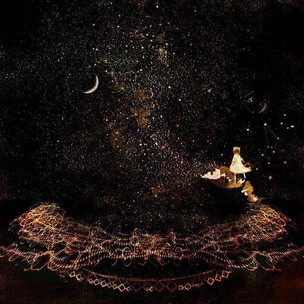 美丽的星河插画