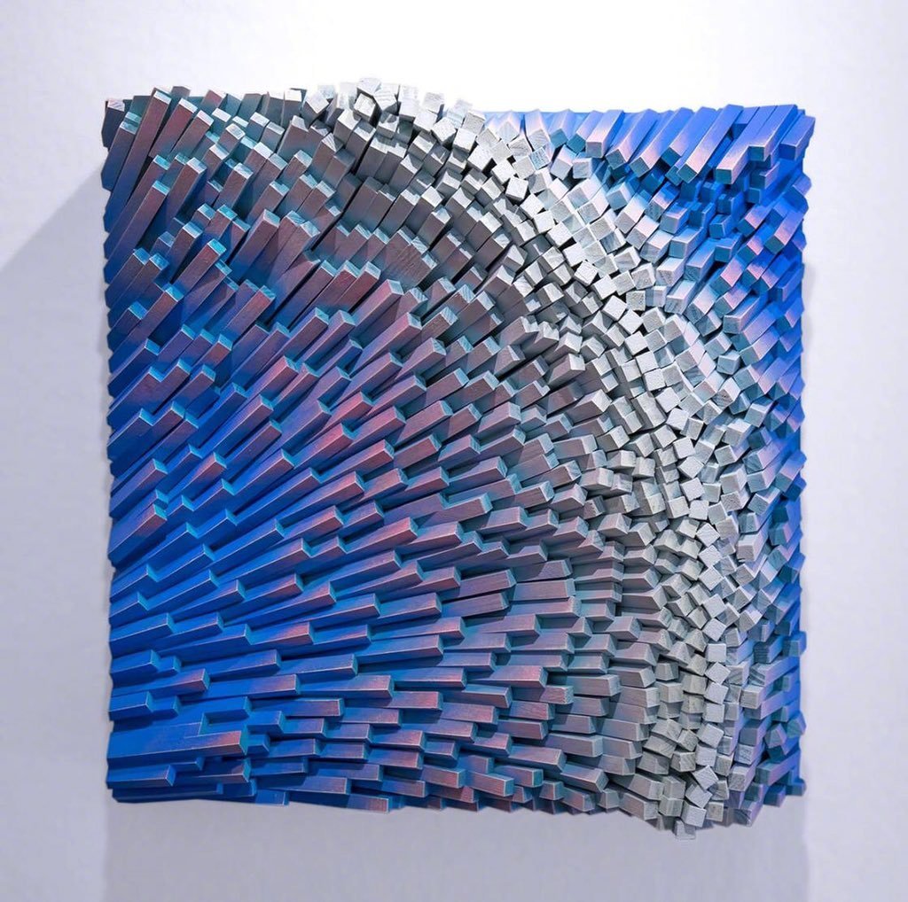 美国艺术家 gil bruvel 充满未来科技感的几何彩色雕塑