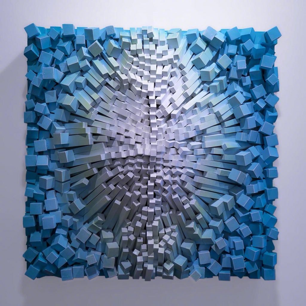 美国艺术家 gil bruvel 充满未来科技感的几何彩色雕塑