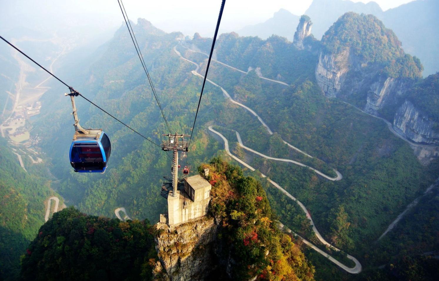 实拍中国最长的索道, 这里能体验飞的感觉