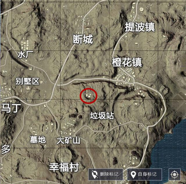 刺激战场全网首发沙漠最隐蔽单人打野点