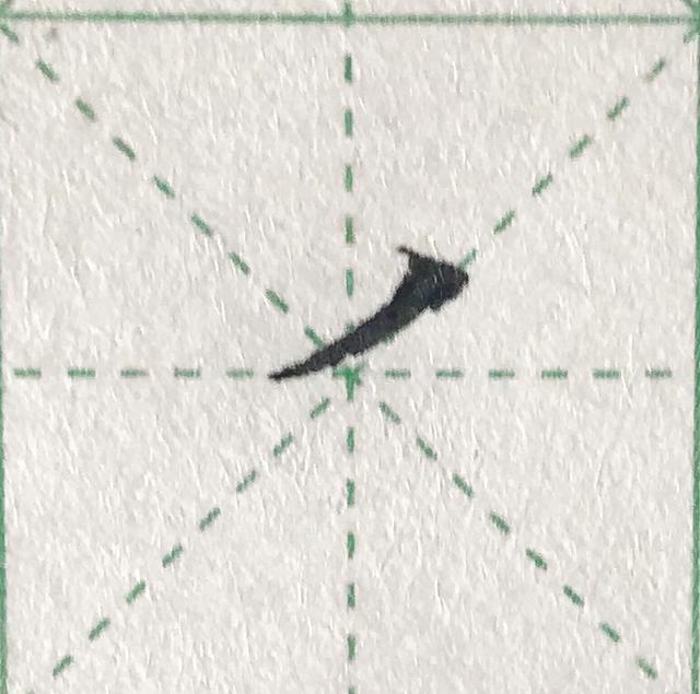 硬笔规范字基本笔画短平撇短斜撇及例字