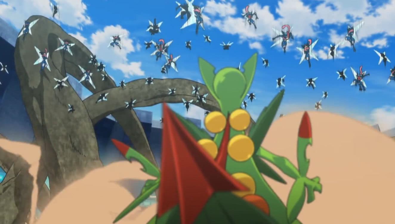 神奇宝贝森林蜥蜴冰鬼护vs火岩鼠喷火龙小智逆袭获胜