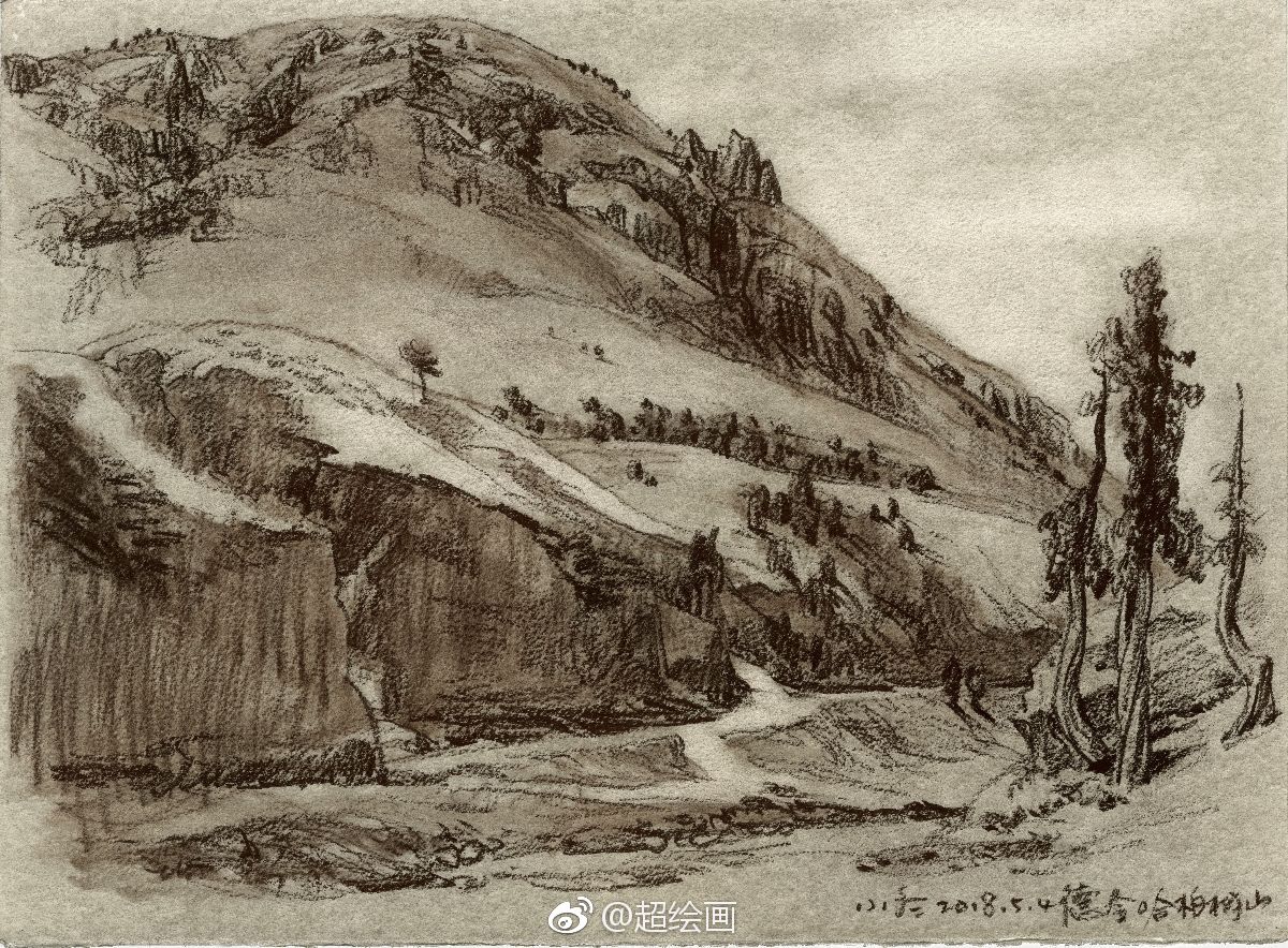 于小冬5月份写生作品风景速写