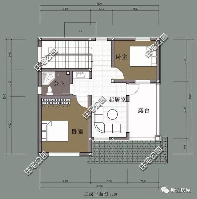 9x9米经典农村别墅,4套外观3套布局,18万建好12种组合你爱哪个