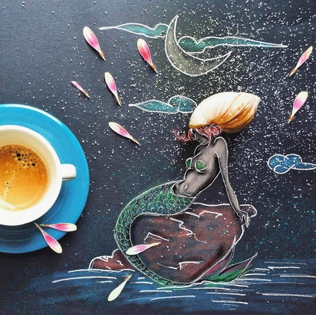 艺术来源于生活中惊喜的创造手工与绘画结合的美by cinzia bologn
