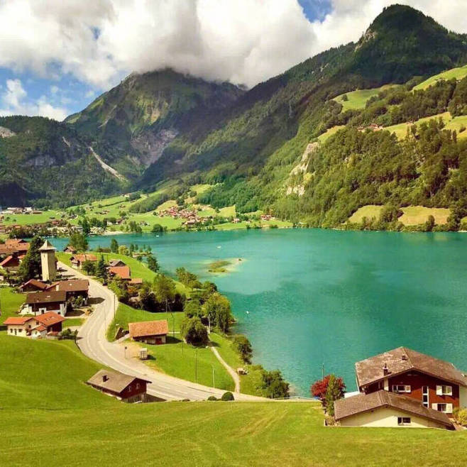 瑞士的龙疆lungern小镇地处琉森与因特拉肯之间
