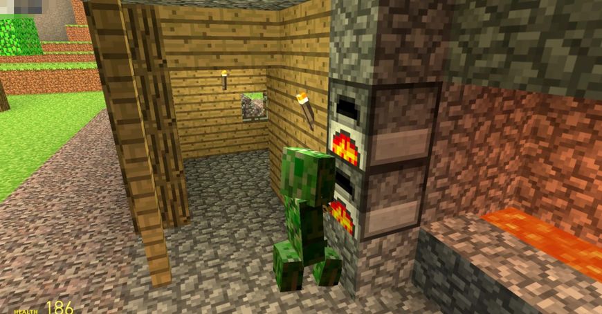 我的世界:苦力怕脑子糊涂去爆炸,史蒂夫成网瘾少年,这病不好治