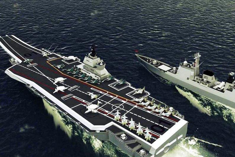 中国在建11万吨的超级航母美媒细节不得而知但已疲于奔命