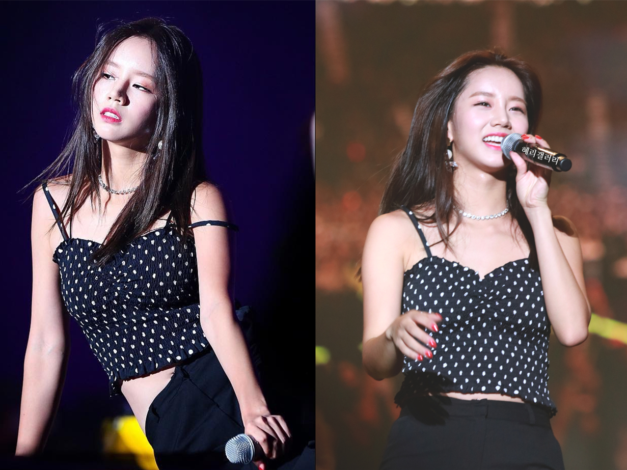 不过作为女子团体的成员,李惠利在舞台上依然是性感迷人,舞台魅力满分