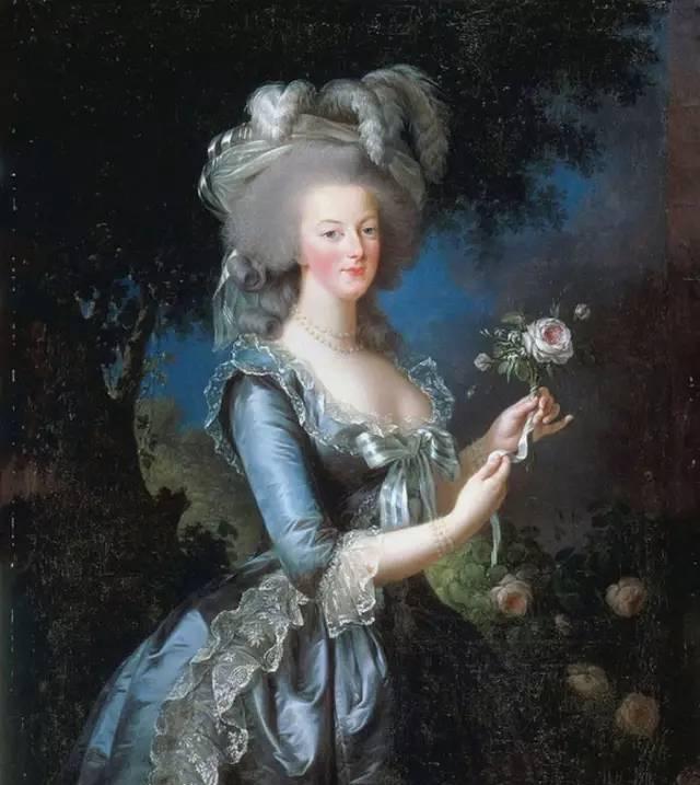 《执玫瑰的玛丽·安托瓦内特》 1783年 法国巴黎凡尔赛宫藏