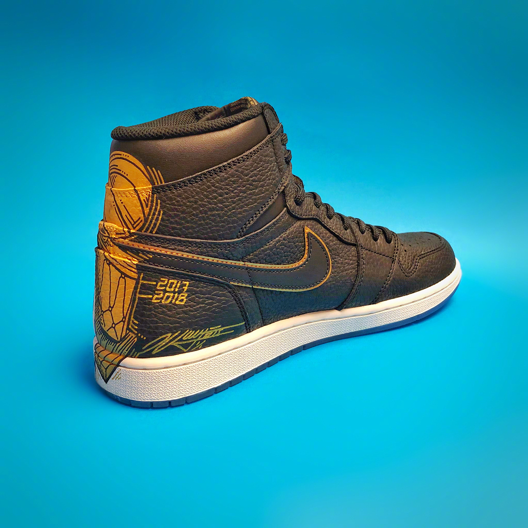 定制师melonkicks客制的一双库里,杜兰特主题aj 1.