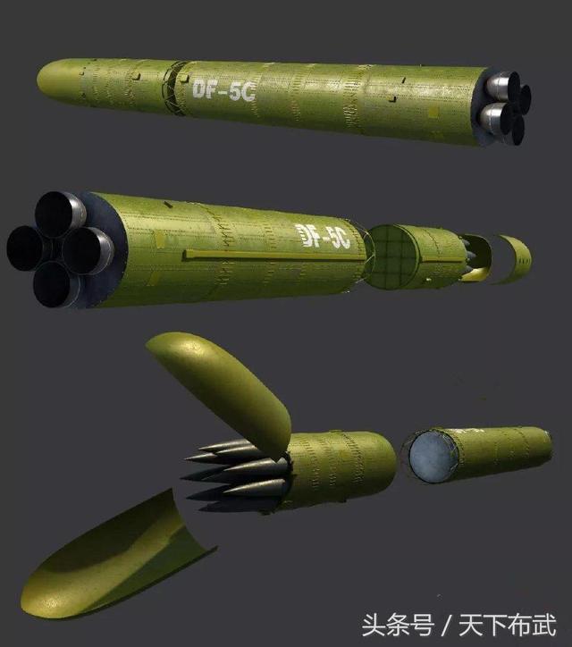 洲际导弹分导多弹头数量,美国14枚,俄罗斯24枚,中国多少枚