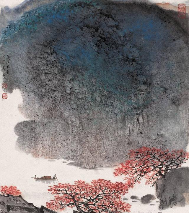宋文治最细腻的泼彩山水