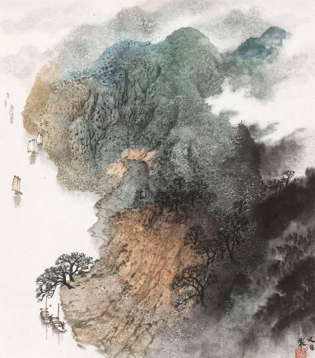 宋文治最细腻的泼彩山水