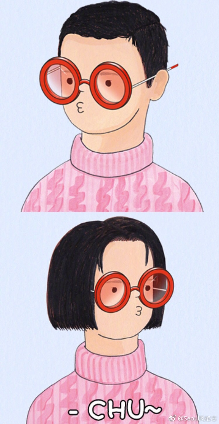 插画师sub.sub的手绘作品,人物形象可爱生动.经常跨界合作