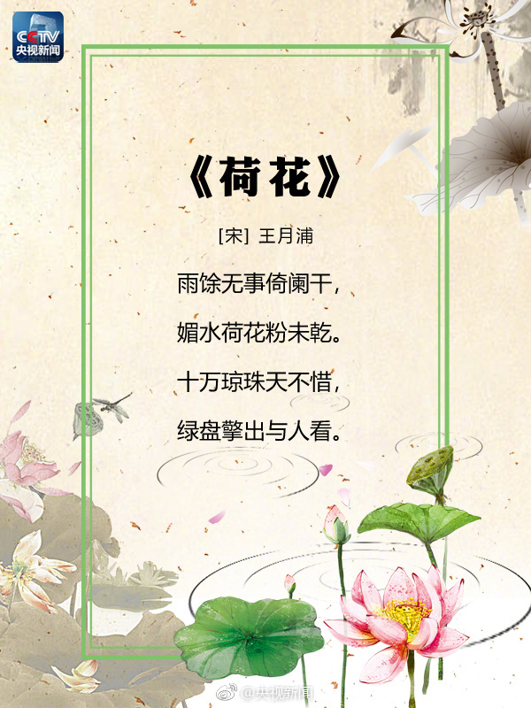 古诗中的"荷"那么美,转存![微风]|荷花|咏荷|池畔_新浪新闻