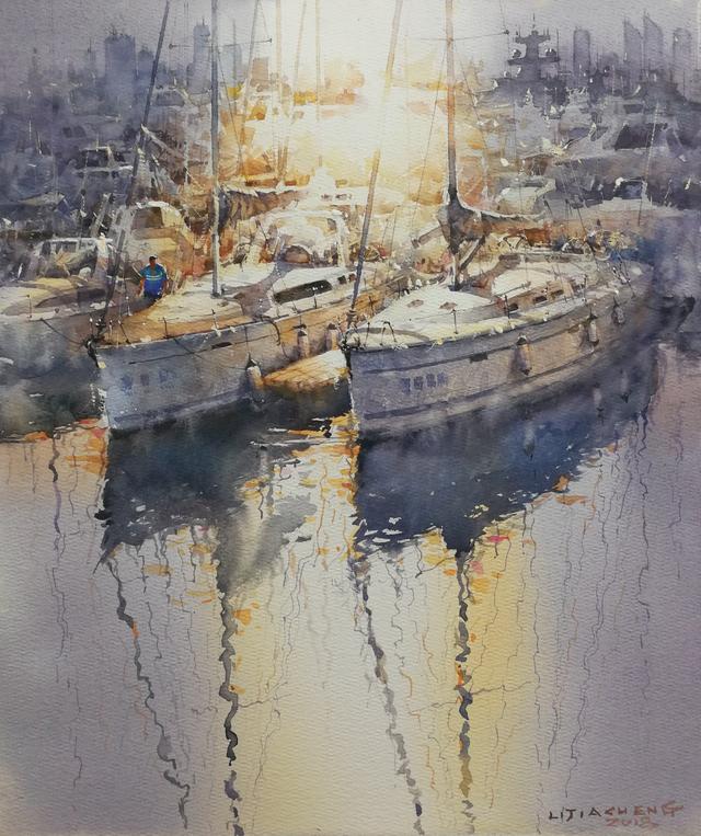 《阳阳说画推介画家》青岛,李家成水彩作品欣赏