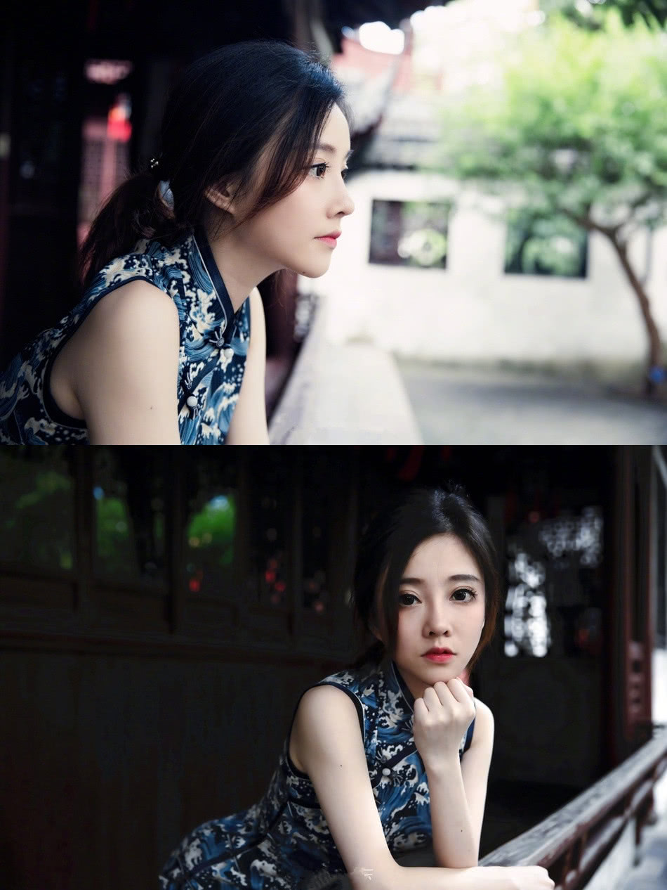 换上旗袍后的冯提莫身材凹凸有致,却被网友吐槽脑袋跟肩膀一样大