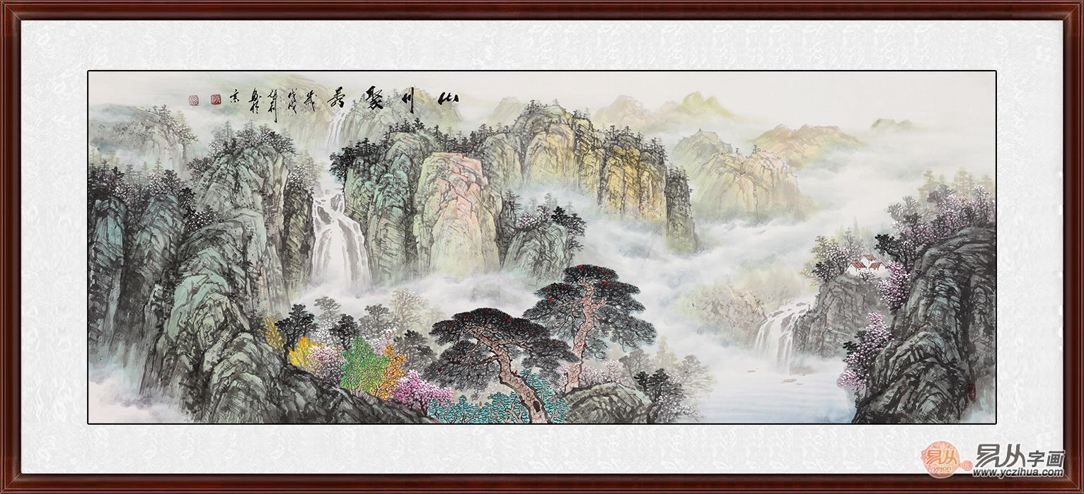 客厅装饰山水画,用艺术点缀出完美家居!