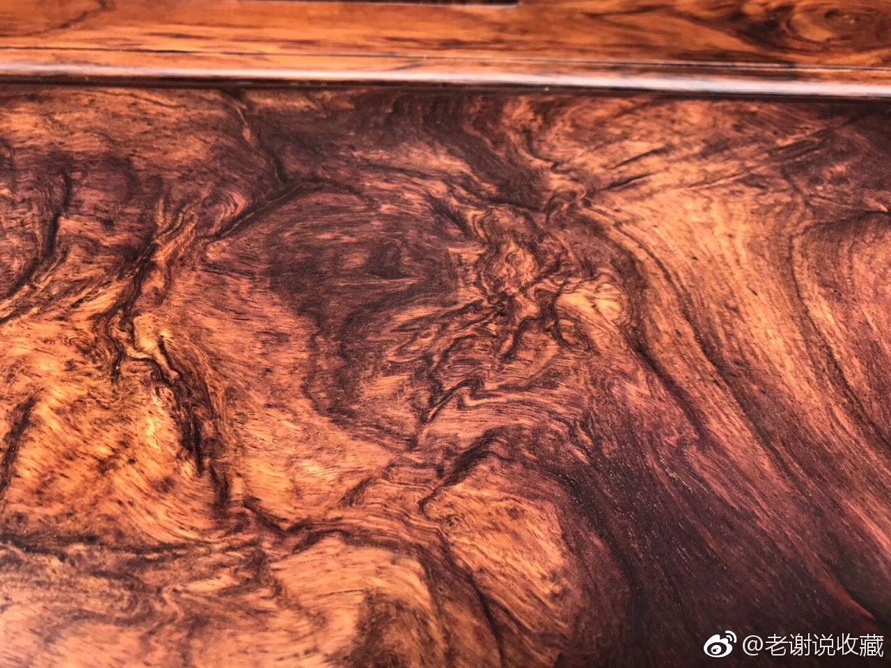 越南黄花梨极品花纹(银河系纹理)独一无二,纹理飘逸|纹理|越南黄花梨|
