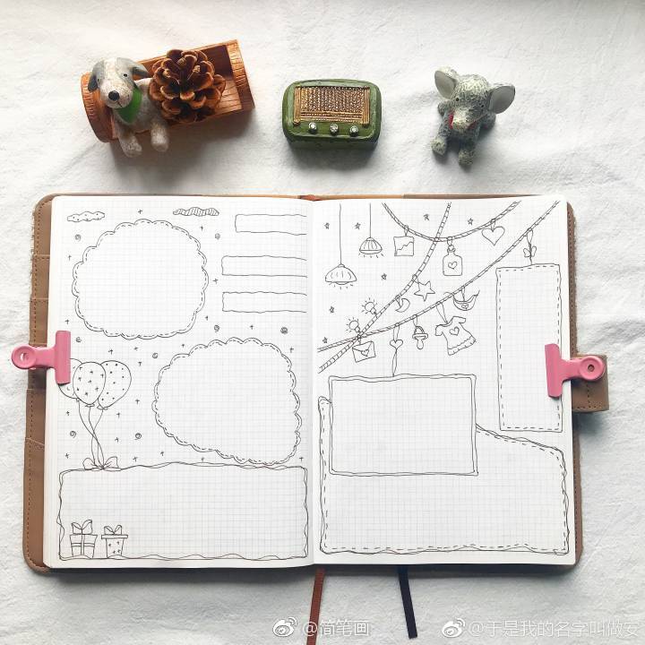 一组六月主题手绘手帐排版投稿