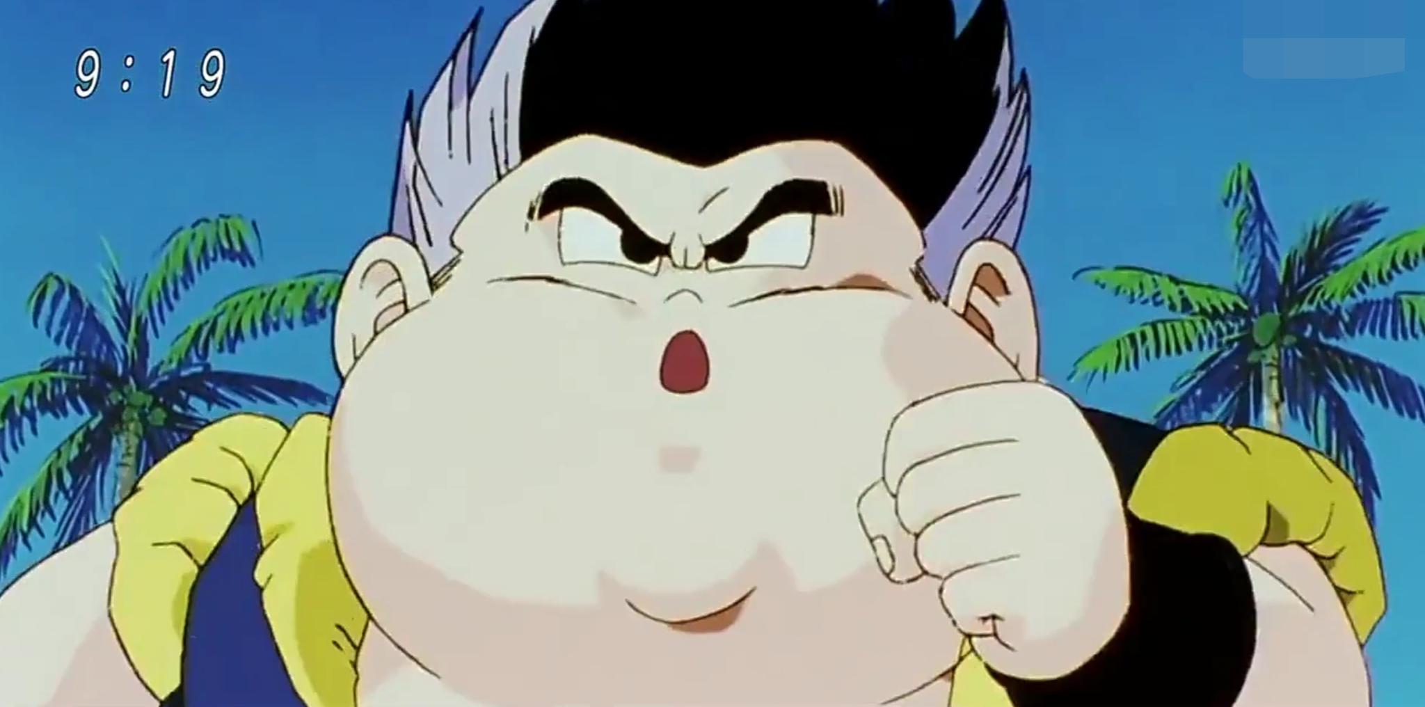 而这两种形态种,小编觉得第一种尤为搞笑,这胖胖的悟天克斯,感觉就是